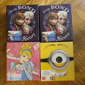4 Disney Memory Boxes (Frozen, Cinderella, Minion)